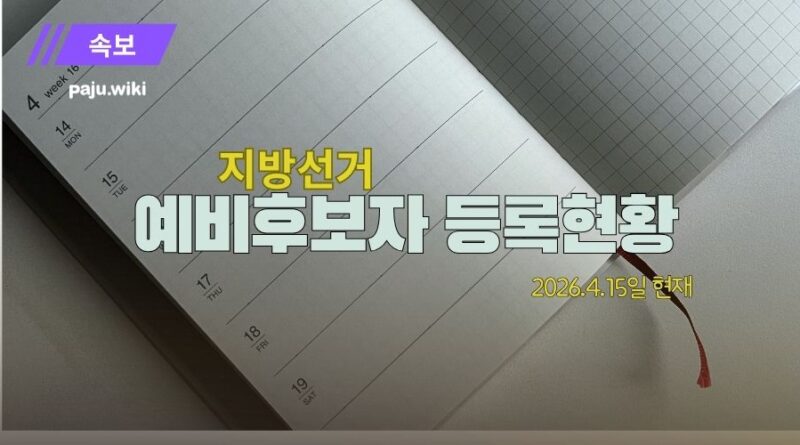 2026.4.15일자 지방선거 예비후보자 등록 현황